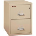 Fire King Fireking Fireproof 2 Drawer Vertical File Cabinet - Letter Size 18"W x 31-1/2"D x 28"H - Putty 2-1831-CPA